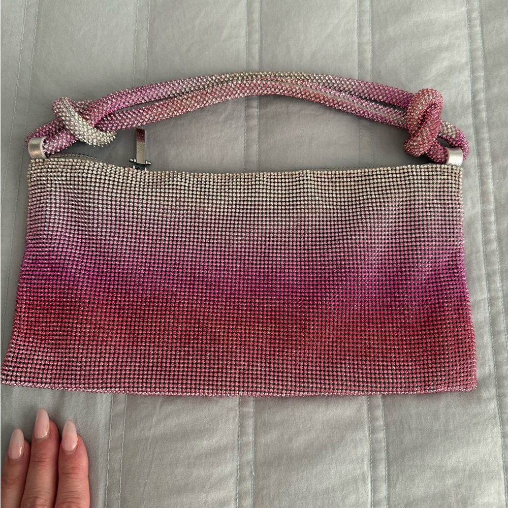 CULT GAIA Pink Gradient rhinestone Women's Bag - Picture 2 of 3